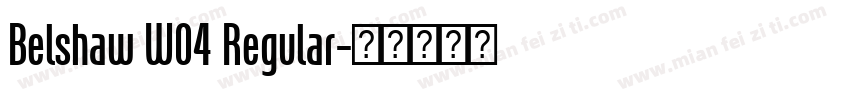 Belshaw W04 Regular字体转换